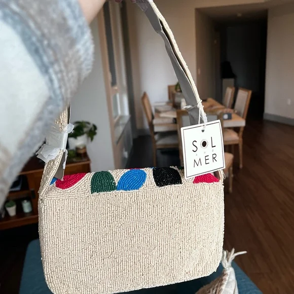 Sol and Mer Multicolor Flower Beaded Bag JCPenney - Picture 2 of 11